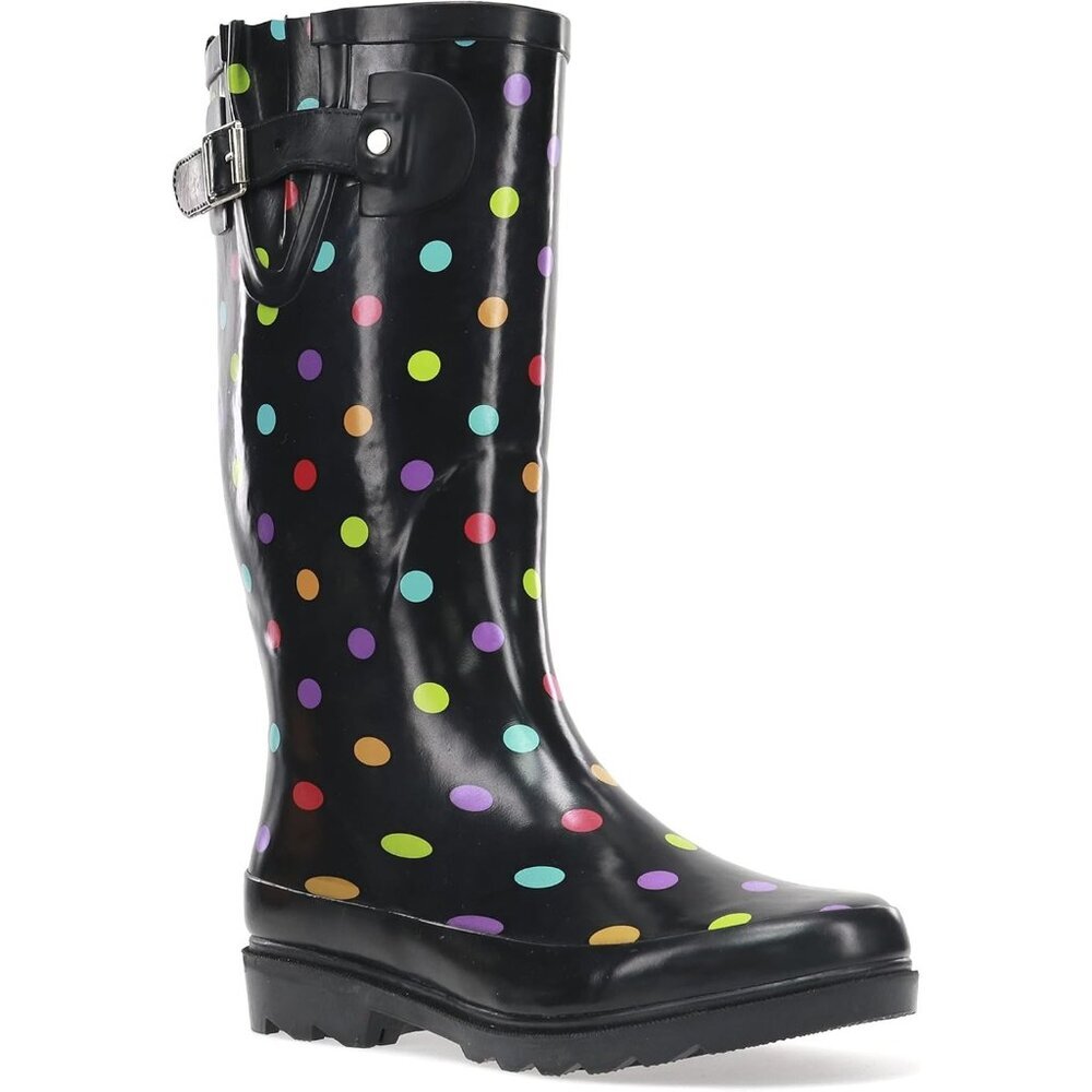 〽️Women's Dot City Black Western Chief  Waterproof Rain Outdoor Gardening Boots